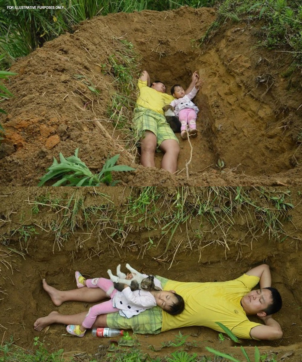The story of a father digging a grave for his 2-year-old daughter…