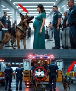 Pregnant woman relentlessly harassed by a K9 dog