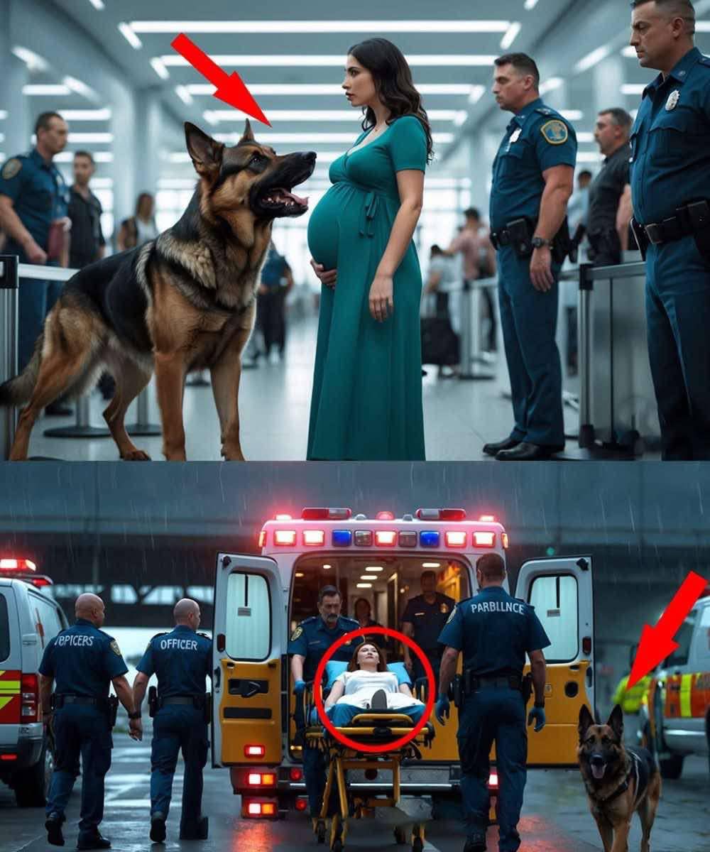 Pregnant woman relentlessly harassed by a K9 dog