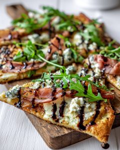 🌿 Gourmet Pear, Prosciutto & Gorgonzola Lavash Pizza 🍐