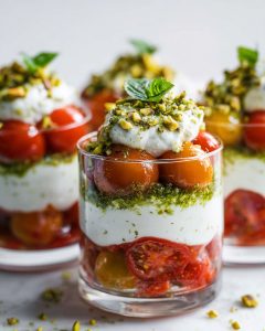 🍅 Burrata Caprese Verrine Elegance 🥂
