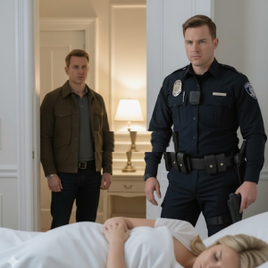 My heart stopped. “No, that’s impossible—she’s upstairs asleep.” The officer frowned, and I led him to our bedroom.