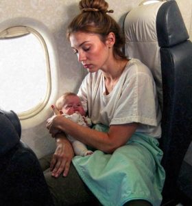 Man Told Me to Lock Myself in the Plane Restroom with My Crying Baby – But He Had No Idea Who Would Take My Seat