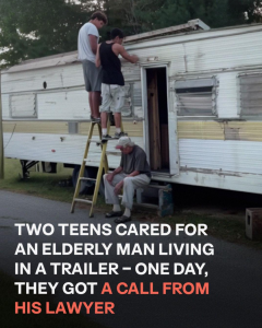 Two Classmates Cared for an Elderly Man Living in a Trailer – One Day, They Got a Call from His Lawyer