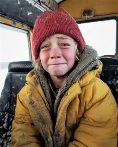 I Noticed a Little Boy Crying in a School Bus, and I Jumped in to Help after Seeing His Hands