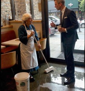 I Stood up for an Elderly Cleaner at a Café When a Rich Man Mocked Her – The Next Day My Boss Called Me Into His Office