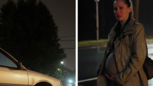 I Was Eight Months Pregnant When My Husband Refused to Help Me Change a Flat Tire – I Came Home with Someone, and His Face Went Pale