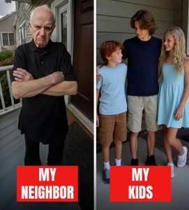 My Grumpy Neighbor Yelled at My Kids for 10 Years — When He Died, His Daughter Showed Up with a Box That Left Me Trembling