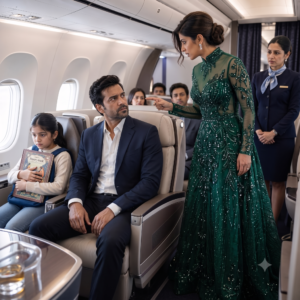 शीर्षक: घमंड का पैंटसूट और संस्कार का कुर्ता: जब एक अमीर महिला ने बिज़नेस क्लास में एयरलाइन के मालिक को उसकी ‘औकात’ दिखाई!